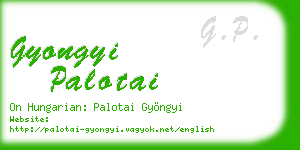 gyongyi palotai business card
