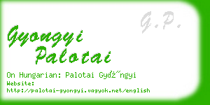 gyongyi palotai business card